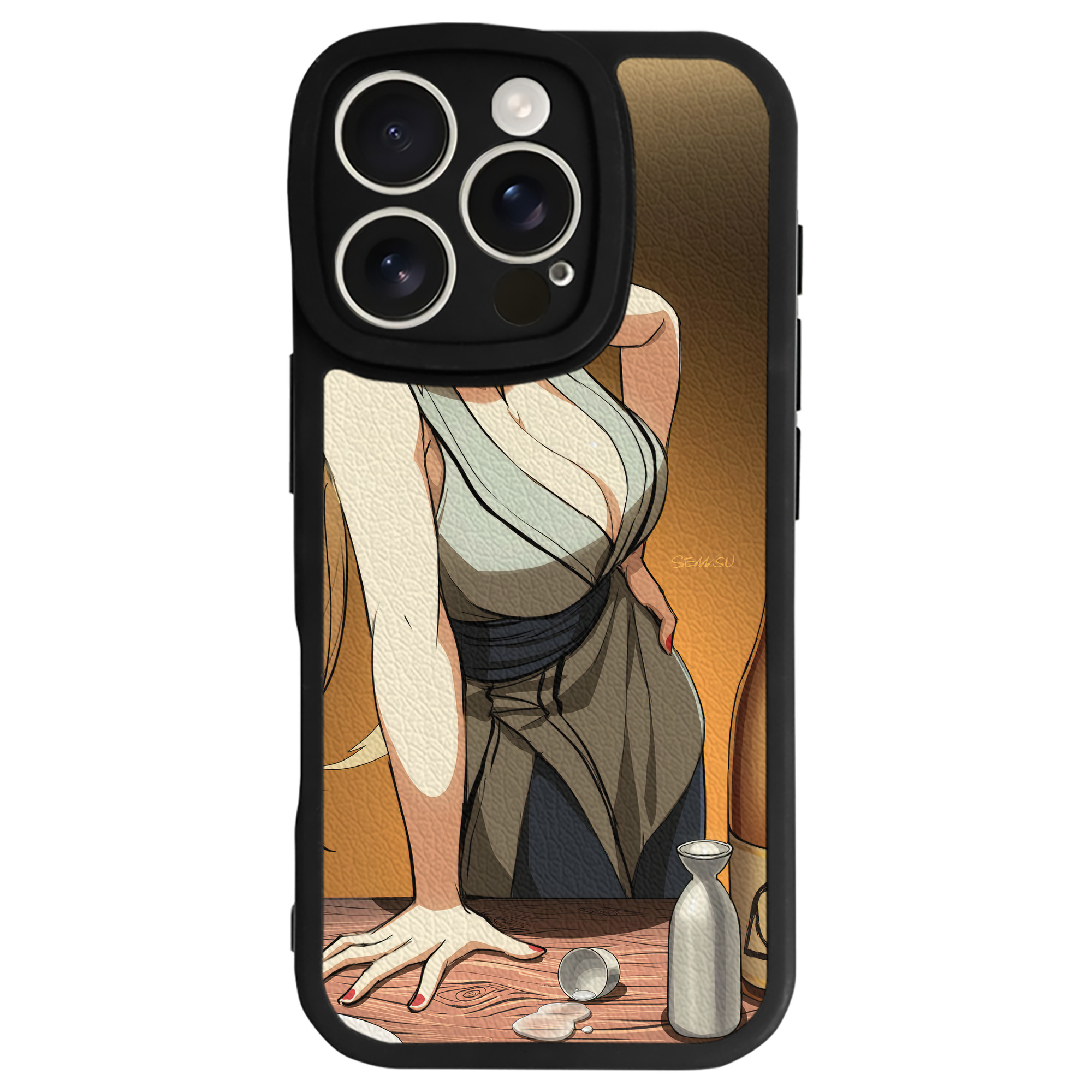 （画像用） NARUTO -ナルト- NARUTO -ナルト- 疾風伝 【iPhone 16シリーズ対応】シリコンスマホケース（レザー調） 材質：シリコン